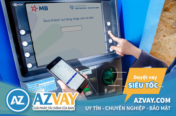 Rút tiền thẻ tín dụng MBBank tại cây ATM